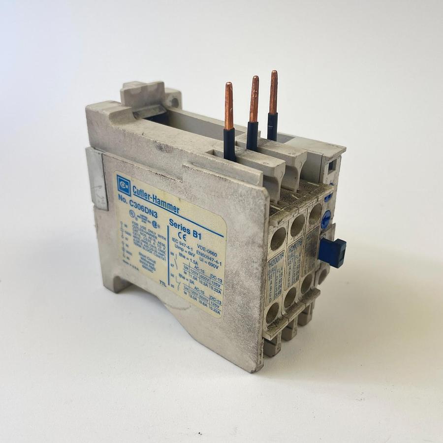 Used CUTLER HAMMER C306DN3 SERIES B1 OVERLOAD RELAY INDUSTRIAL MOTOR CONTROL