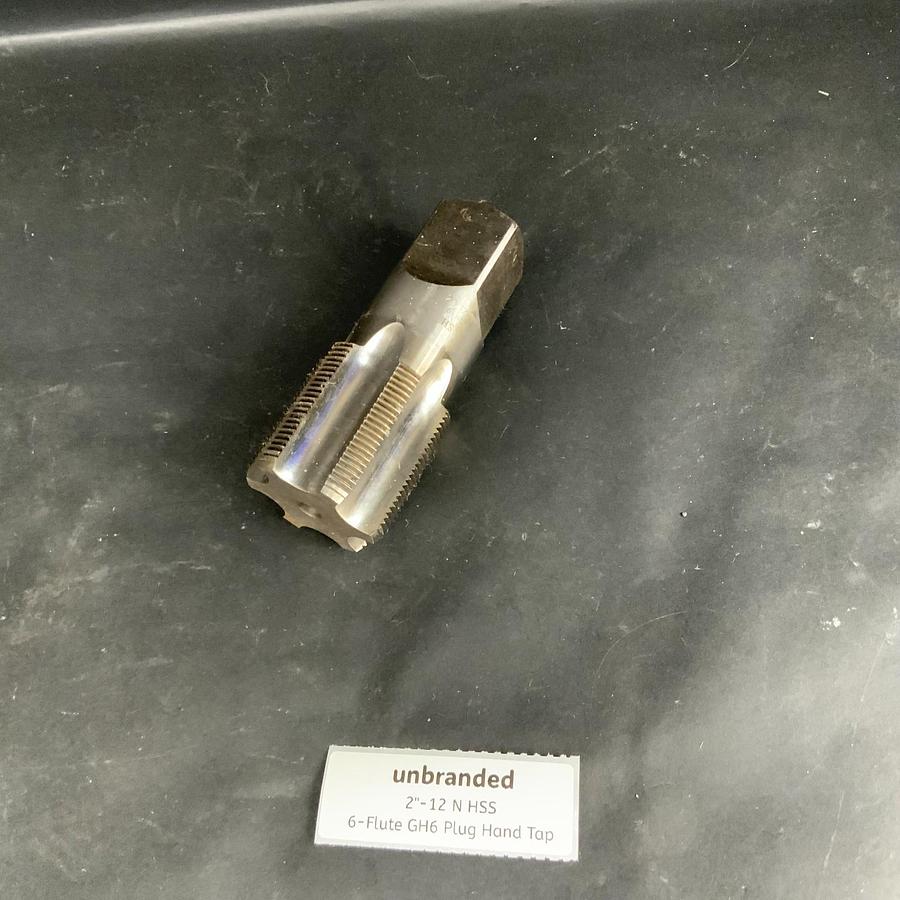 Used Unbranded 2”-12 N HSS 6-FLUTE GH6 PLUG HAND TAP ($90 OBO)