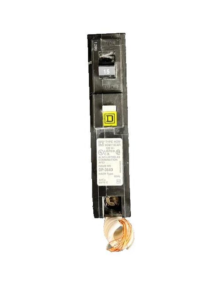 Used SQUARE D HOM115CAFI CIRCUIT BREAKER
