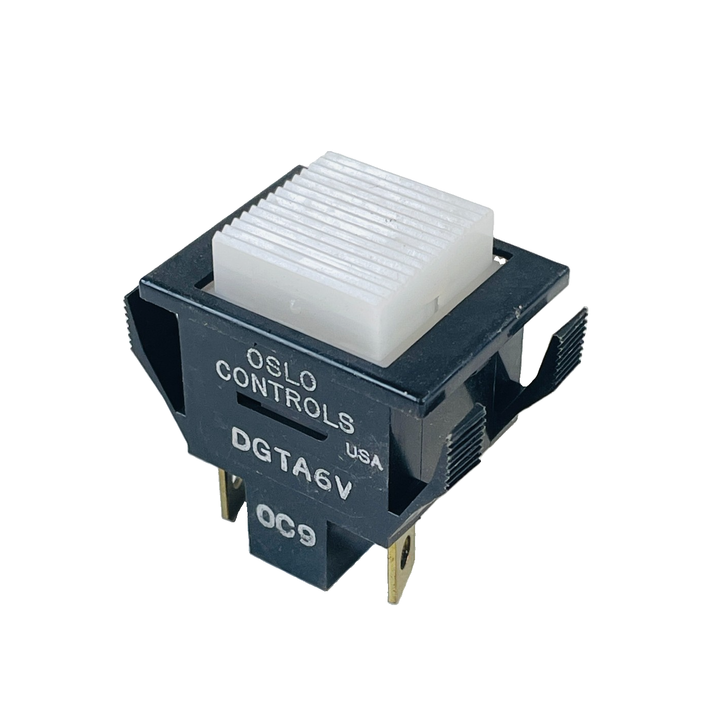 Used OSLO CONTROLS DGTA6V ILLUMINATED PUSHBUTTON SWITCH 6V WHITE SQUARE LENS