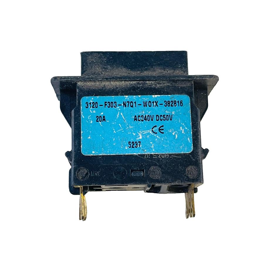 Used E-T-A 3120-F303-N7Q1-W01X 20A 240VAC 50VDC DOUBLE POLE THERMAL BREAKER