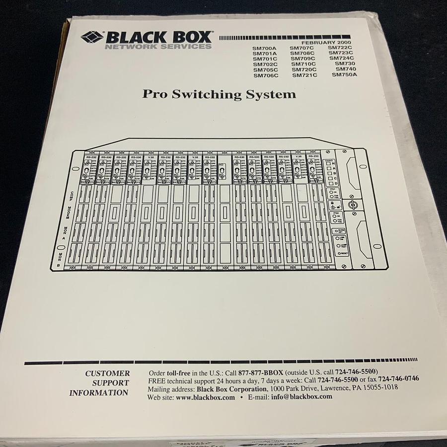 Used BLACK BOX SM706C PRO SWITCHING SYSTEM ($50 OBO) - NEW OPEN BOX