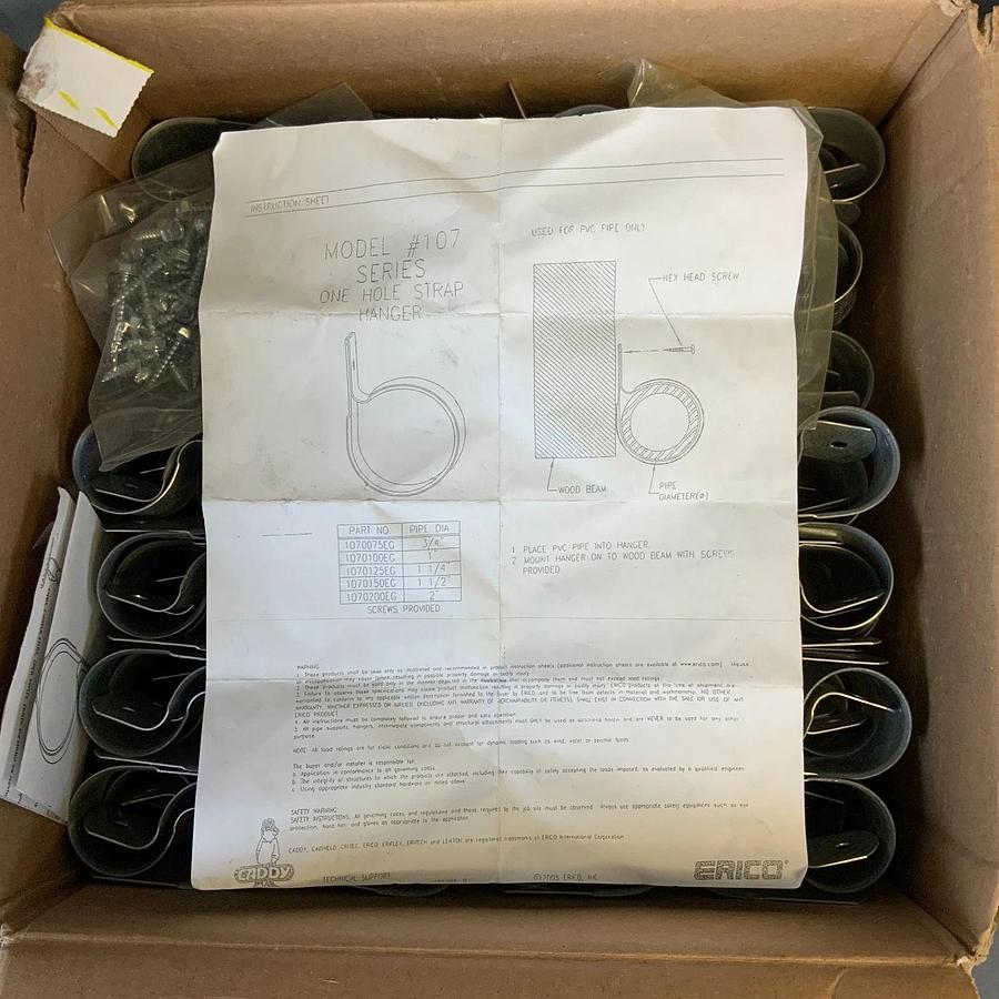 CADDY 107 1" ONE HOLE WRAPAROUND STRAP - BOX OF 203 ($80 OBO)