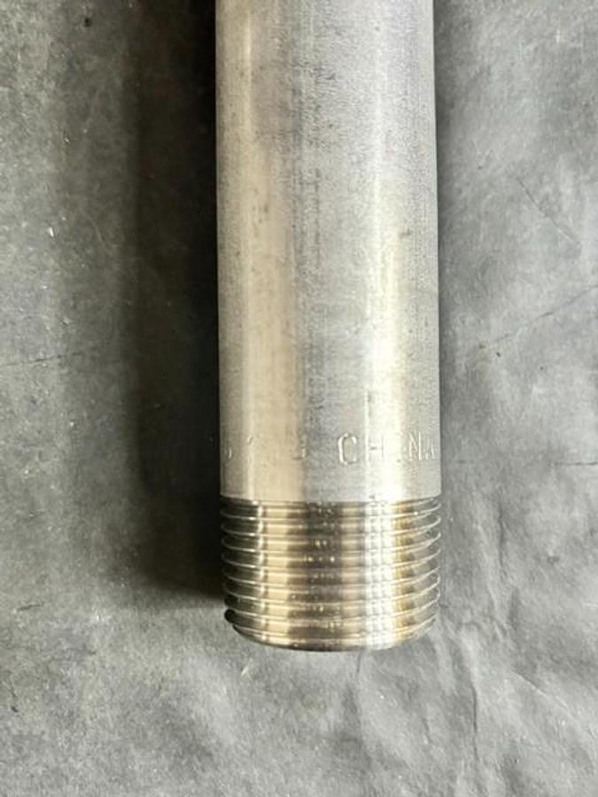 Used MST 1X6 304 THREADED BARREL PIPE NIPPLES - GROUP OF 3