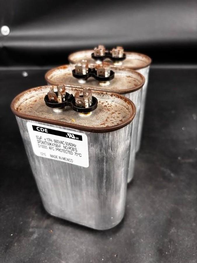 Used CDE 50µF MOTOR RUN CAPACITOR ($20/EACH OBO)
