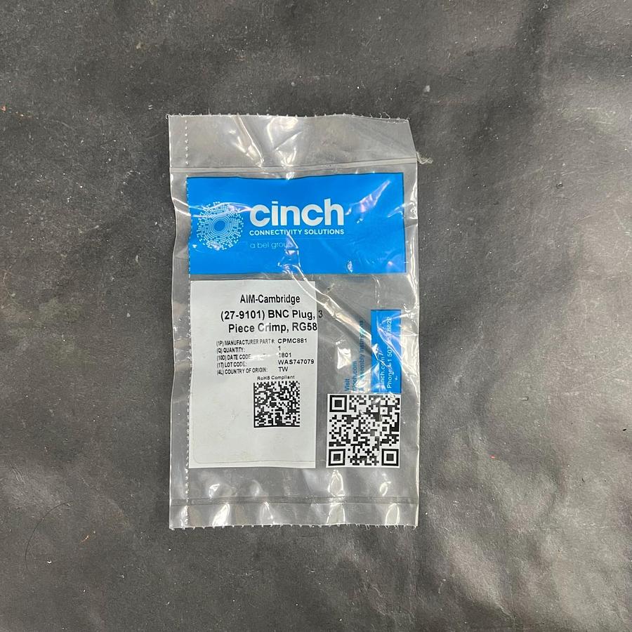 CINCH 27-9101 BNC PLUG ($4 OBO)