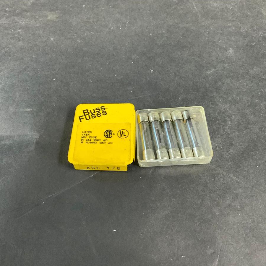 BUSSMANN AGC-1/8 FUSE - SET OF 5 ($6.50 OBO)