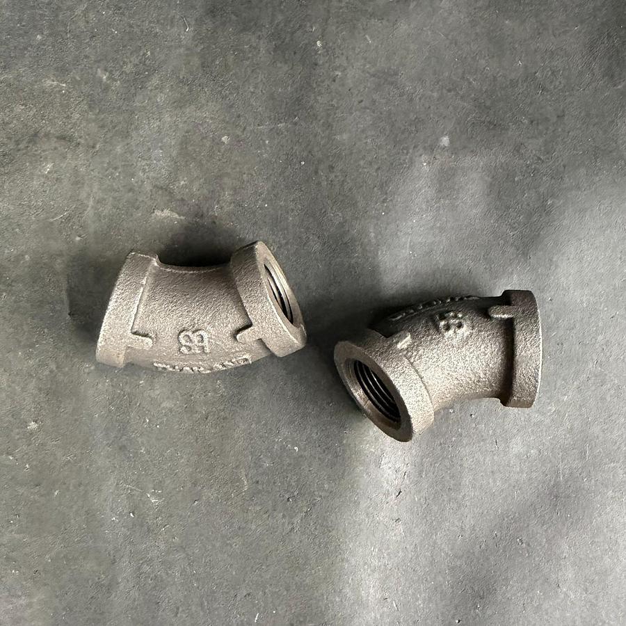 Used MSC 3/8” 45 BLK ELBOW FITTING - SET OF 2