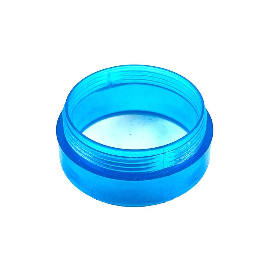 Used AUTOMATIONDIRECT GCX ECX 22MM BLUE TRANSLUCENT PUSHBUTTON LENS RING LOT OF 3