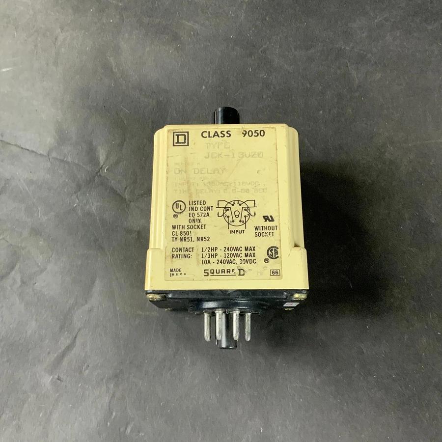 Used SQUARE D 9050 JCK-13V20 TIME DELAY RELAY ($15 OBO)
