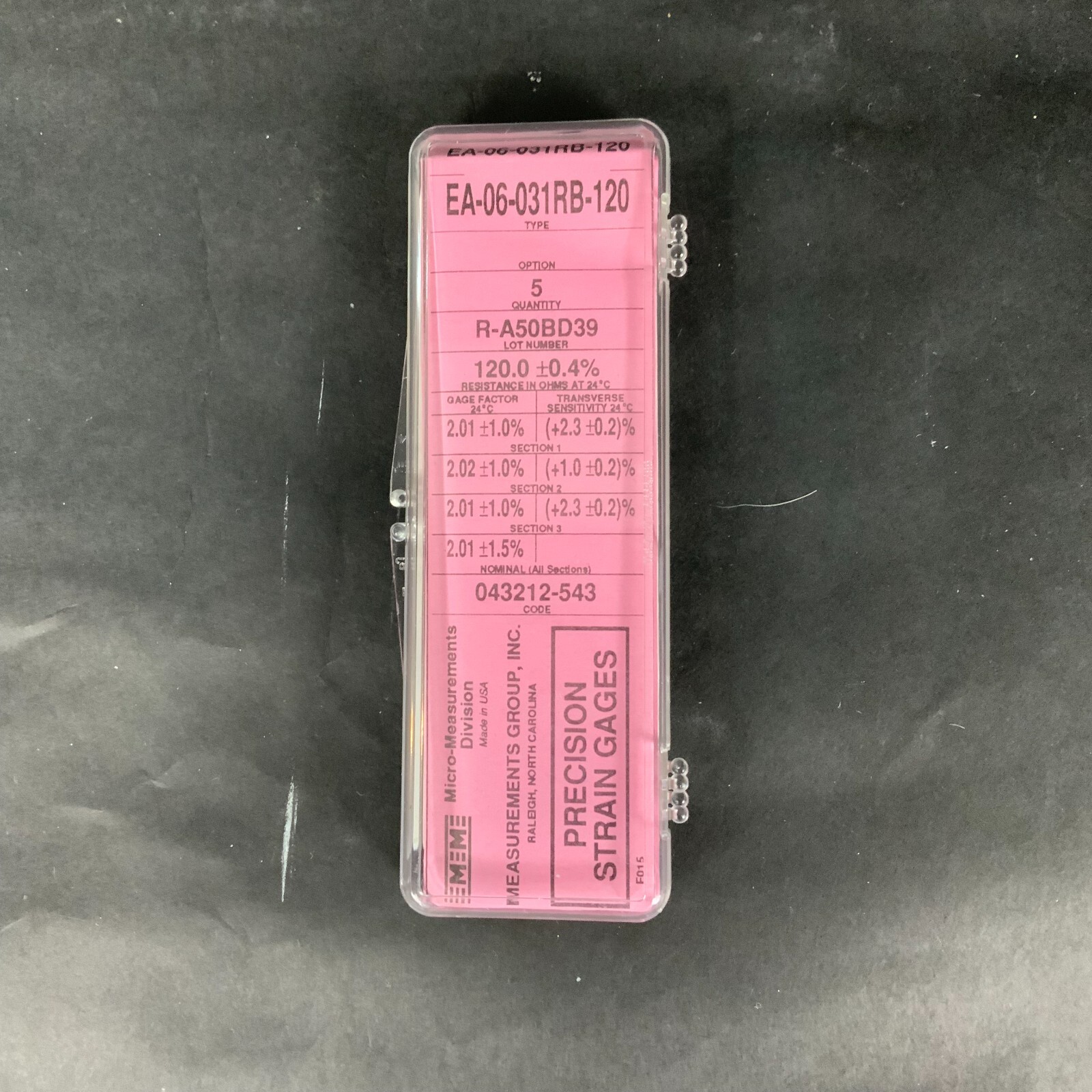 Used MICRO-MEASUREMENTS EA-06-031RB-120 PRECISION STRAIN GAUGE - LOT OF 4 ($20 OBO)