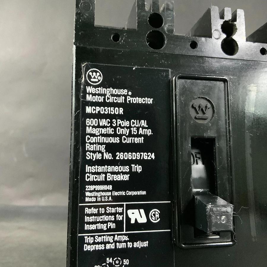 Used WESTINGHOUSE MCP03150R CIRCUIT BREAKER ($40 OBO)