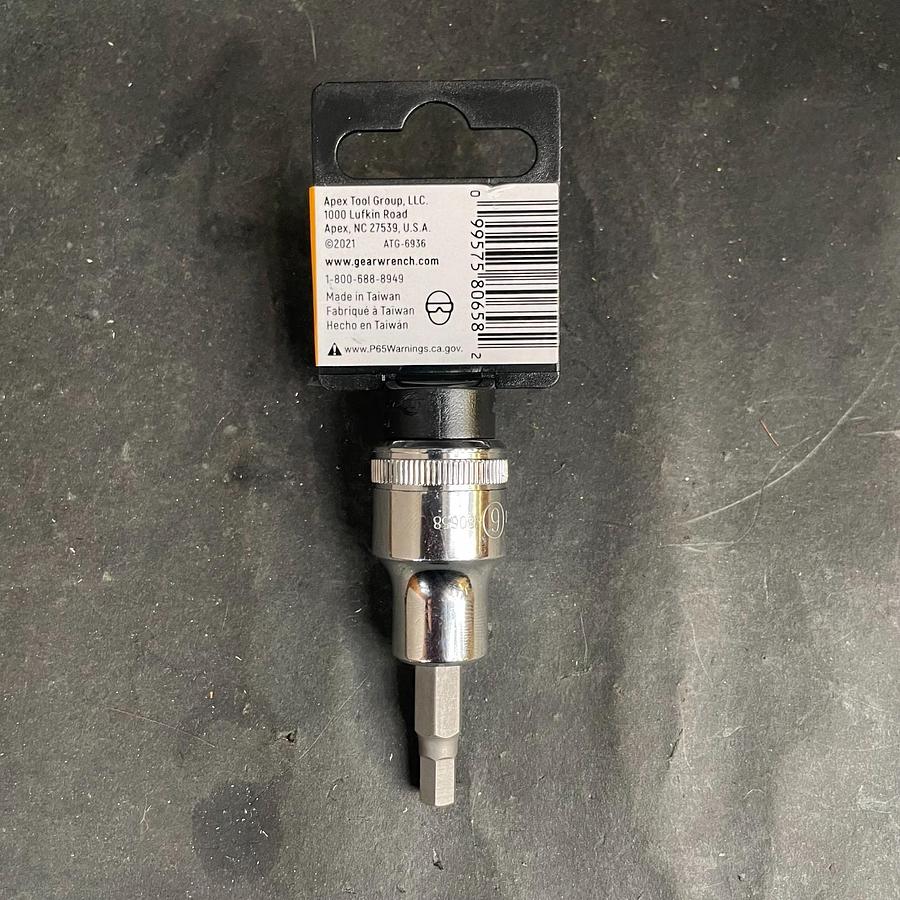 GEARWRENCH 80658 1/2” 6MM HEX BIT SOCKET