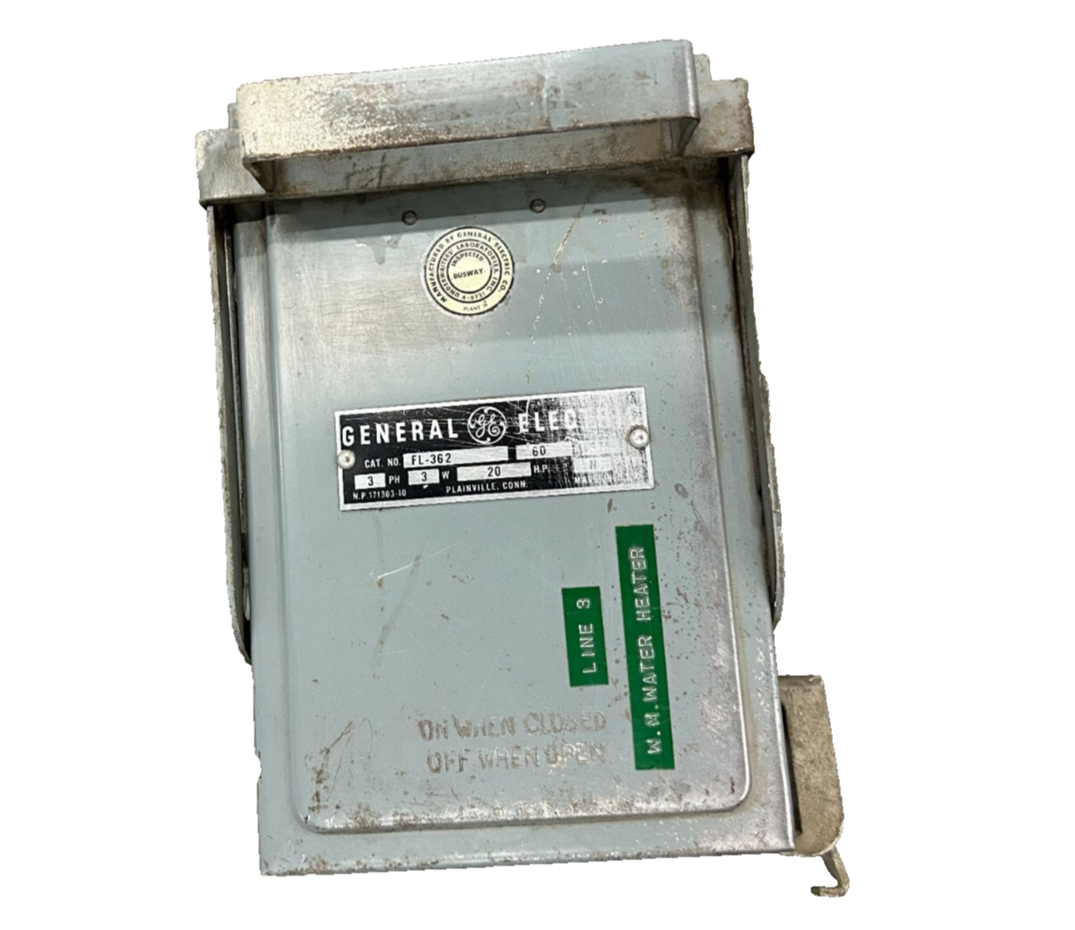 Used GENERAL ELECTRIC FL-362 BUSS PLUG FUSE PLUG INDUSTRIAL ELECTRICAL COMPONENT