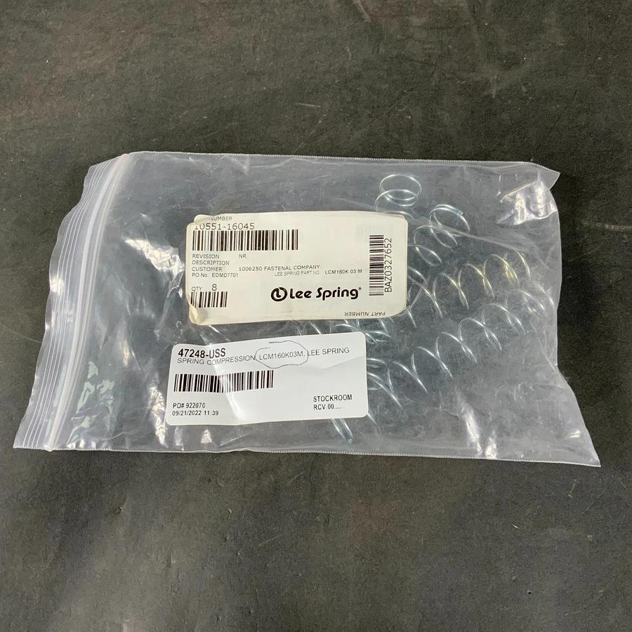 LEE SPRING LCM160K03M SPRING COMPRESSION - QTY 4 ($20 OBO)