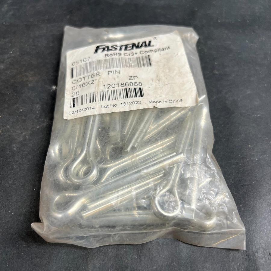 FASTENAL 65167 5/16X2” COTTER PIN - SET OF 25 ($22 OBO)