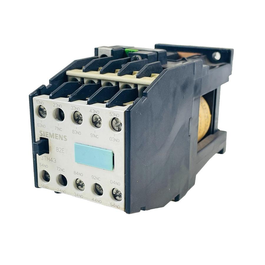 Used SIEMENS 3TH4382-0B CONTROL RELAY 10-POLE 8NO 2NC 16A DIN RAIL