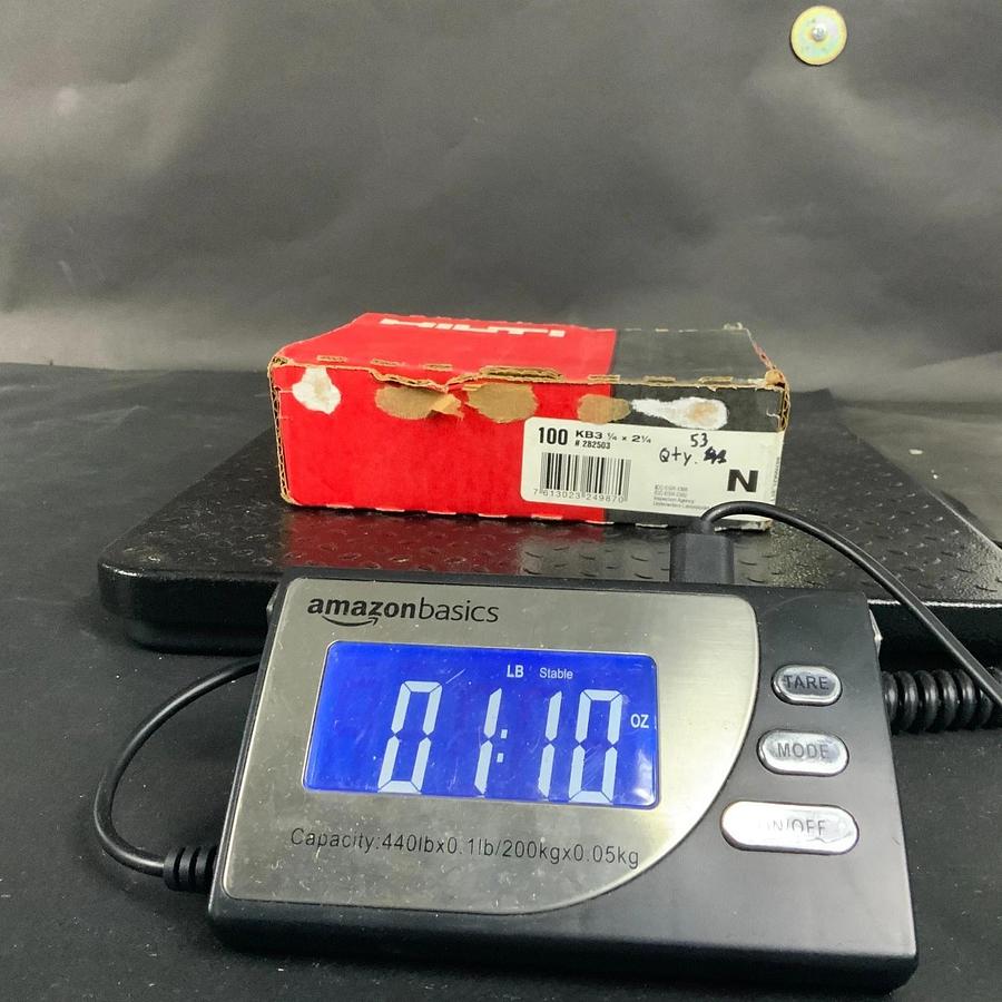 HILTI KB3 1/4x2 1/4 CONCRETE ANCHOR BOLTS - QTY 53 ($40 OBO)