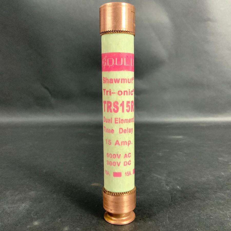 Used Ferraz Shawmut TRS15R Fuse 15A 600V Class RK5 Time Delay Tri-Onic Industrial
