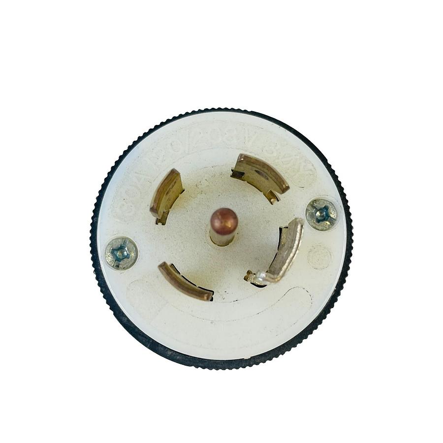 Used HUBBELL HBL2811 TWIST LOCK MALE PLUG 30A 120/280VAC REFURBISHED EXCELLENT