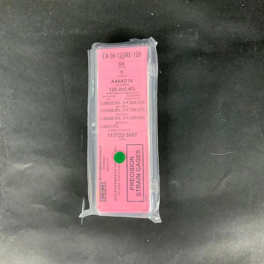 MICRO-MEASUREMENTS EA-06-125RE-120 PRECISION STRAIN GAUGE - BOX OF 5 ($25 OBO)