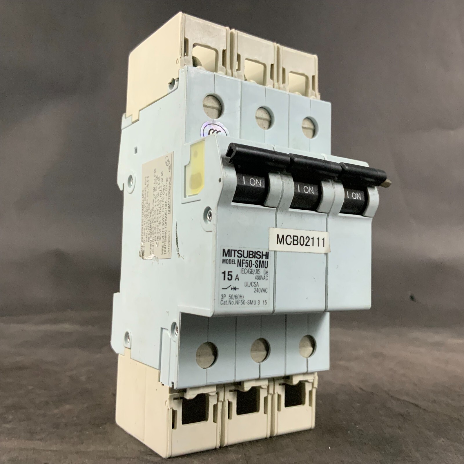 Used MITSUBISHI NF50-SMU3P15A CIRCUIT BREAKER ($30 OBO)