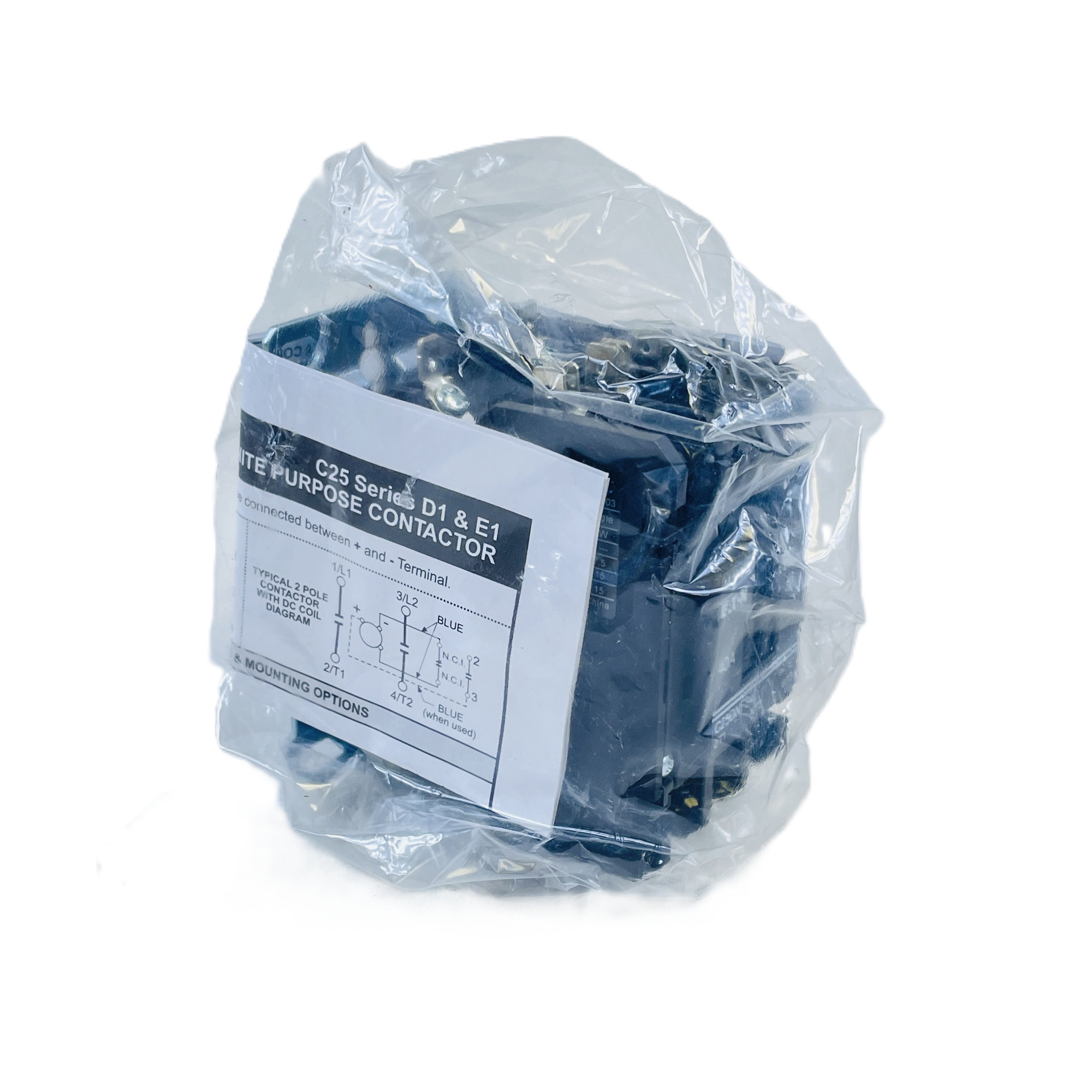 Refurbished EATON C25DNF340T DEFINITE PURPOSE CONTACTOR 3 POLE 40A 24VAC COIL OPEN TYPE