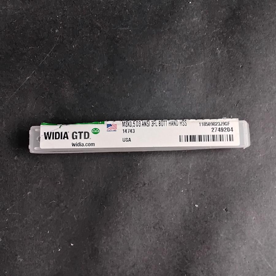 Used WIDIA GTD M3X0,5 D3 HSS HAND TAP ($12 OBO)