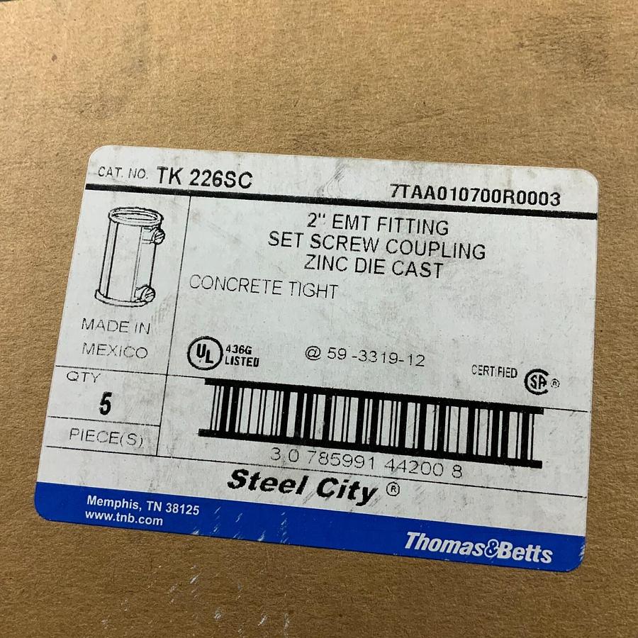 Used STEEL CITY TK226SC 2” EMT FITTING - SET OF 5 ($100 OBO)