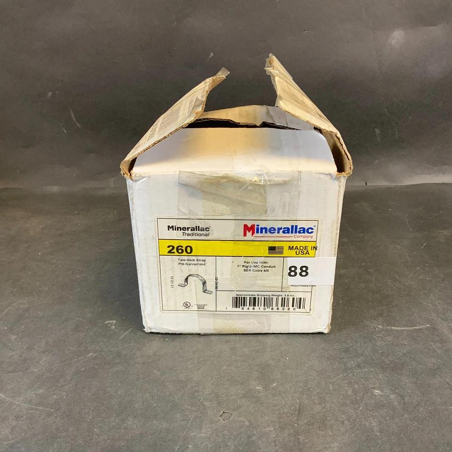 MINERALLAC 260 1” TWO-HOLE STRAP - BOX OF 88 ($20 OBO)