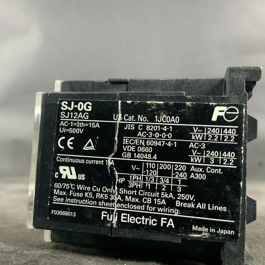 Used FUJI ELECTRIC SJ-0G CONTACTOR COIL ($15 OBO)