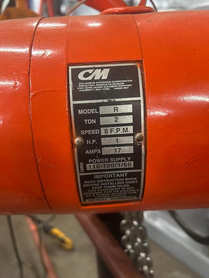 Used CM LODESTAR 2 TON CHAIN HOIST ($2,750 OBO)