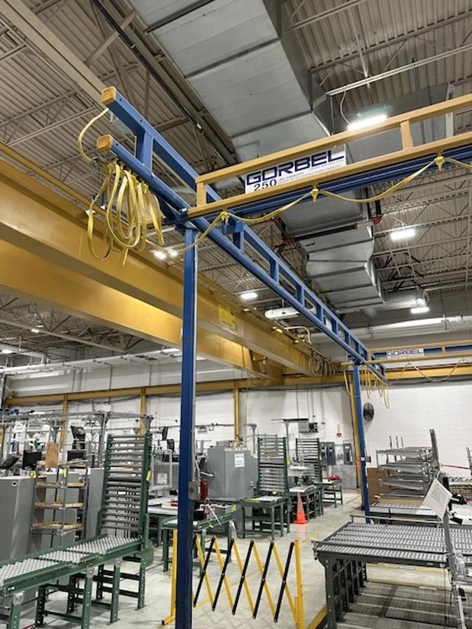 Used Gorbel BridgeCrane 250lb CAP- 19'-7"L x 20'-7"W x 11'-8H ($9,500 OBO) 2 BRIDGES!