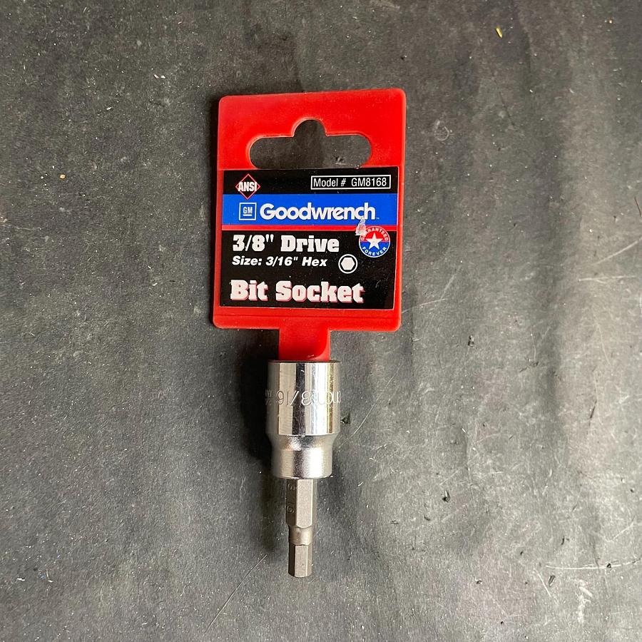 GOODWRENCH GM8168 3/8” DRIVE 3/16” HEX - BIT SOCKET