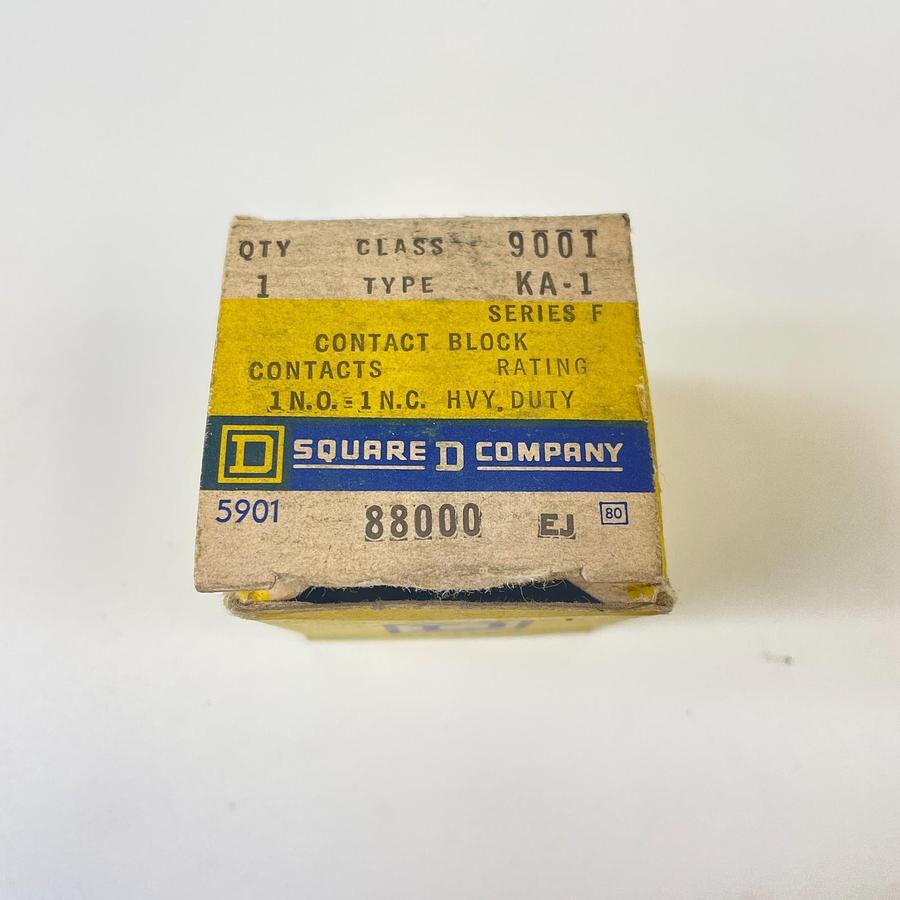 Used SQUARE D 9001KA1 SERIES F CONTACT BLOCK 1NO 1NC 30MM 600VAC 10A OEM