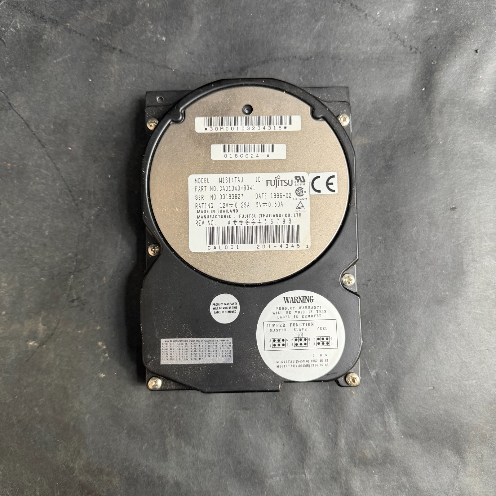 Used FUJITSU CA01340-B341 HARD DISK DRIVE ($50 OBO)