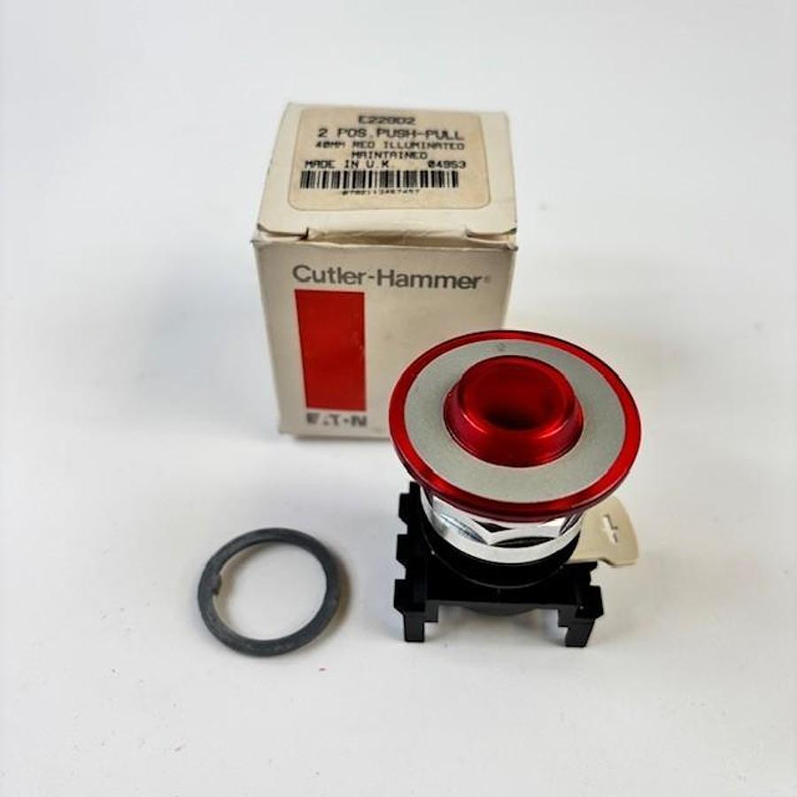 Used CUTLER-HAMMER E22GD2 RED PUSHBUTTON