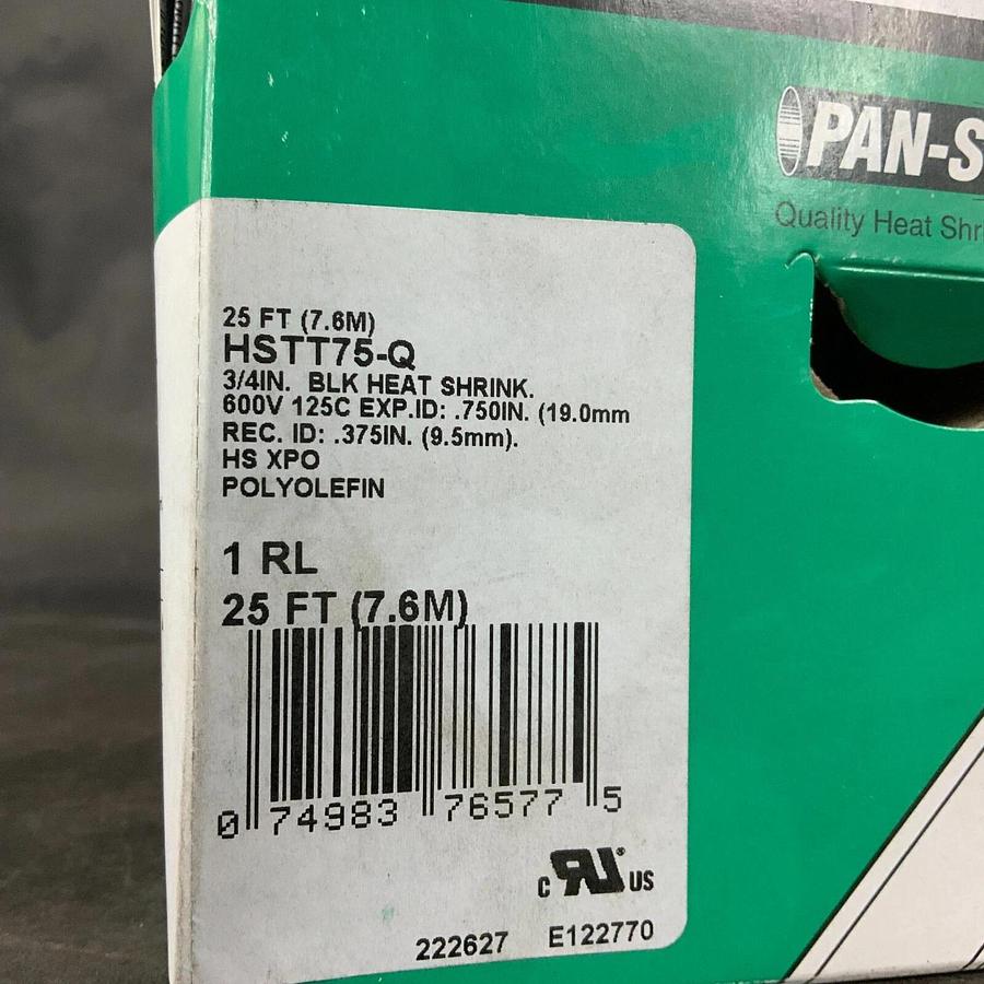 PAN-SHRINK HSTT75-Q 3/4” BLK HEAT SHRINK ($20 OBO)