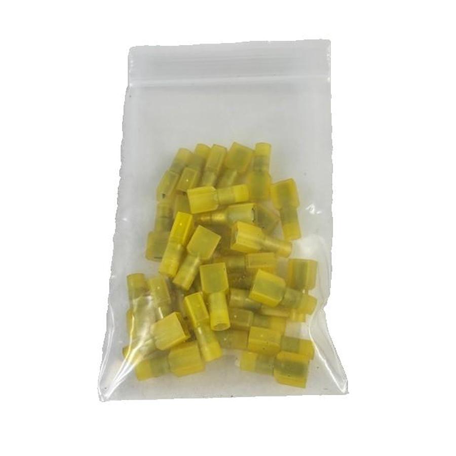 Used THOMAS & BETTS 12-10 AWG YELLOW DISCONNECT TERMINALS 32PCS