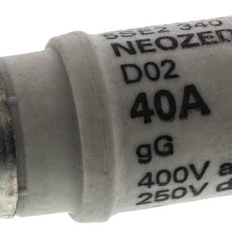 Refurbished LOT OF 3 SIEMENS 5SE2340 FUSE LINKS 40A 400V ELECTRICAL PROTECTION REFURBISHED