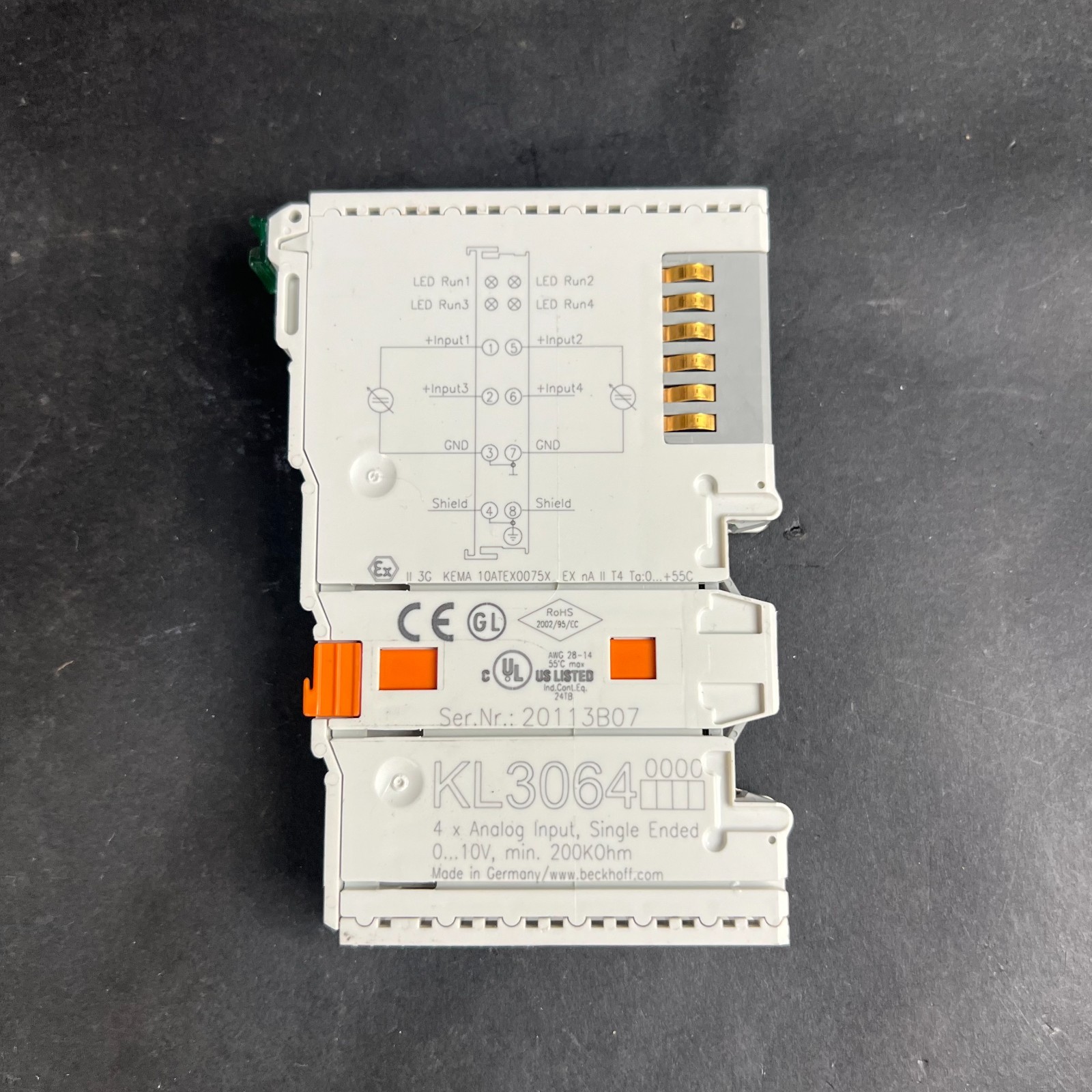 Used BECKHOFF KL3064 ANALOG INPUT MODULE ($50 OBO)