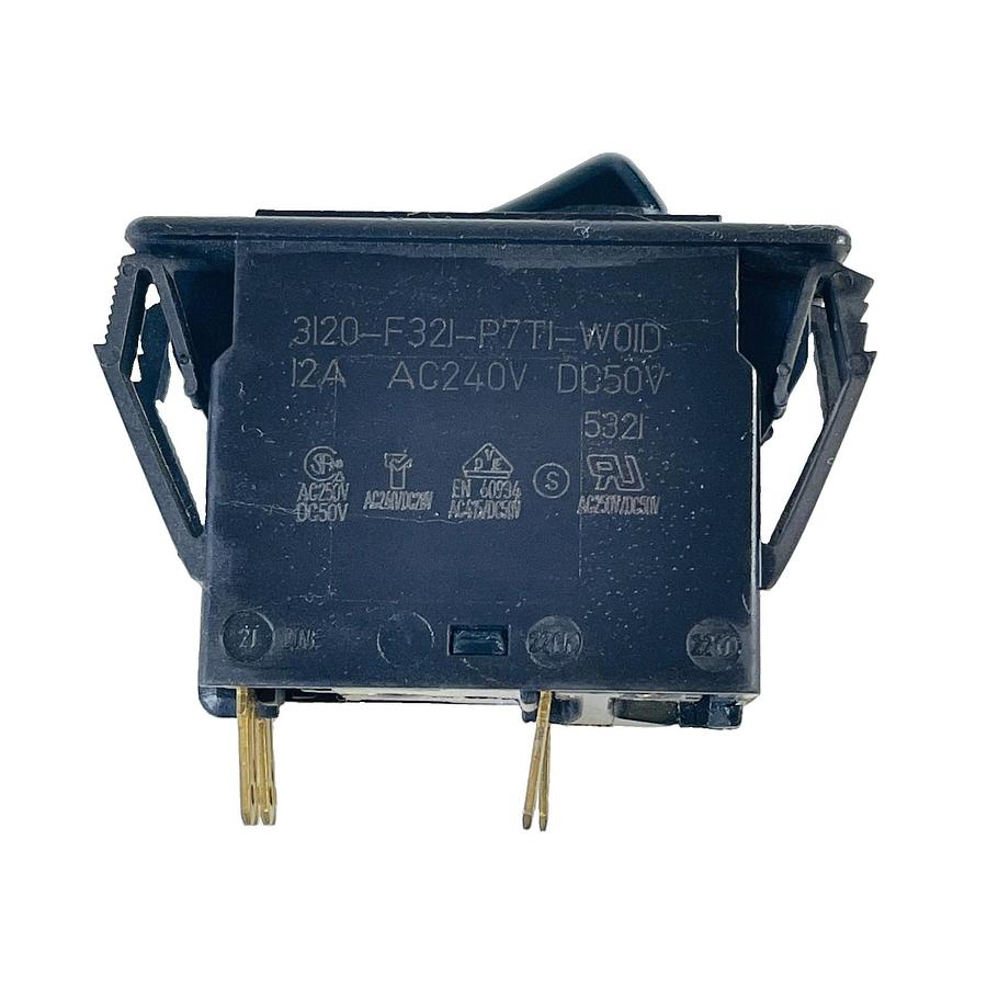 Used E-T-A 3120-F321-P7T1-W01D THERMAL CIRCUIT BREAKER 12A 250VAC 50VDC BLACK ROCKER
