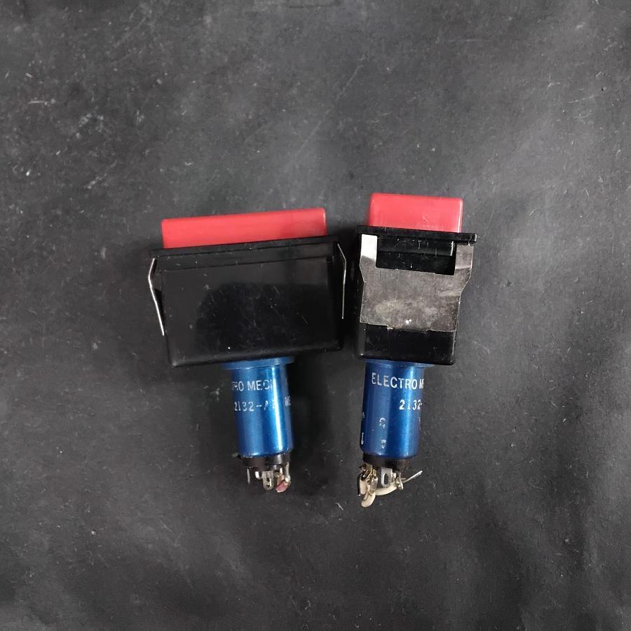 Used ELECTRO-MECH 2132-AF PUSHBUTTON SWITCHES -GROUP OF 2 ($17 OBO)