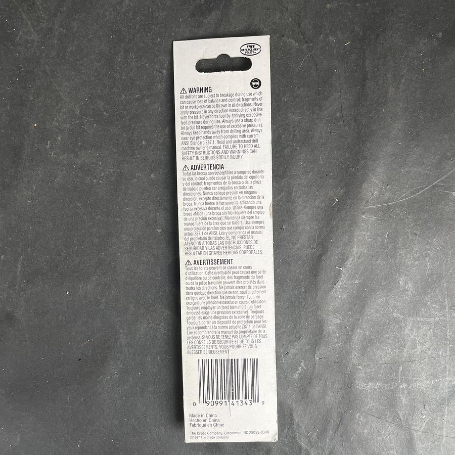 CREDO 91 41343 1/4” TITANIUM DRILL BIT