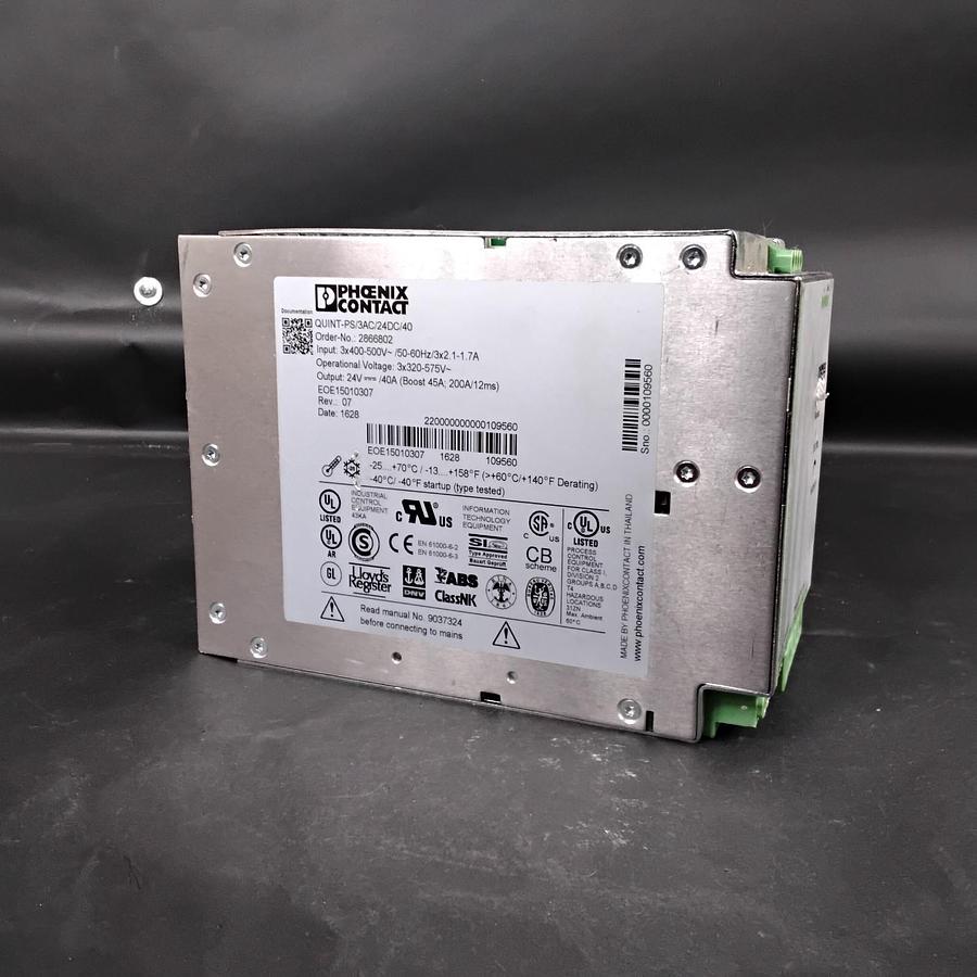 Used PHOENIX CONTACT QUINT-PS/3AC/24DC/40 POWER SUPPLY ($200 OBO)