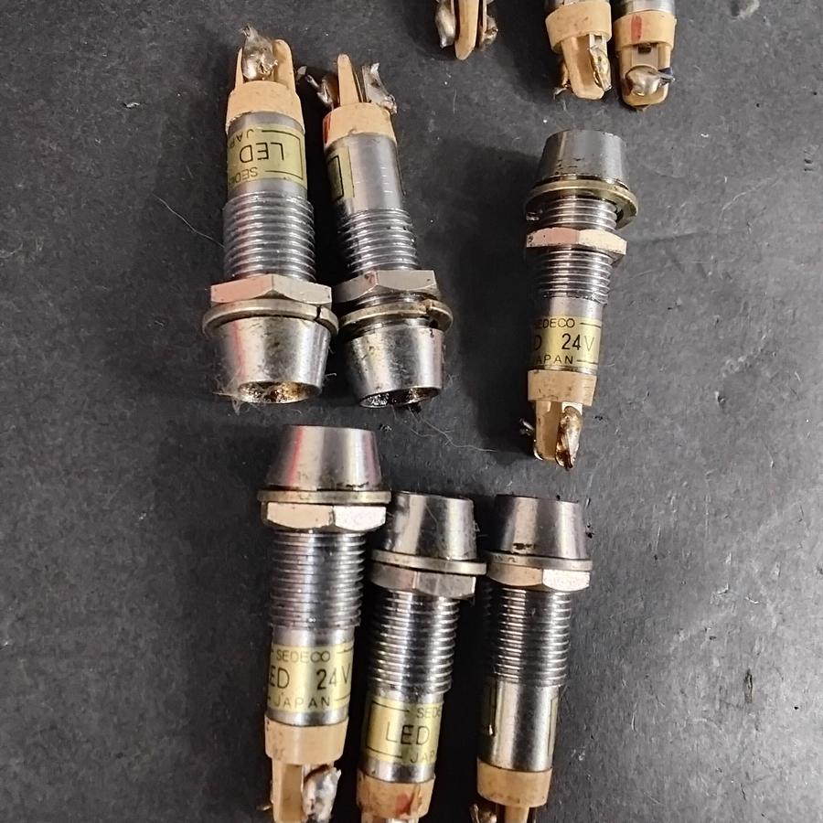Used SEDECO 24V LED PANEL MOUNT INDICATOR LIGHTS - GROUP OF 11 ($24 OBO)