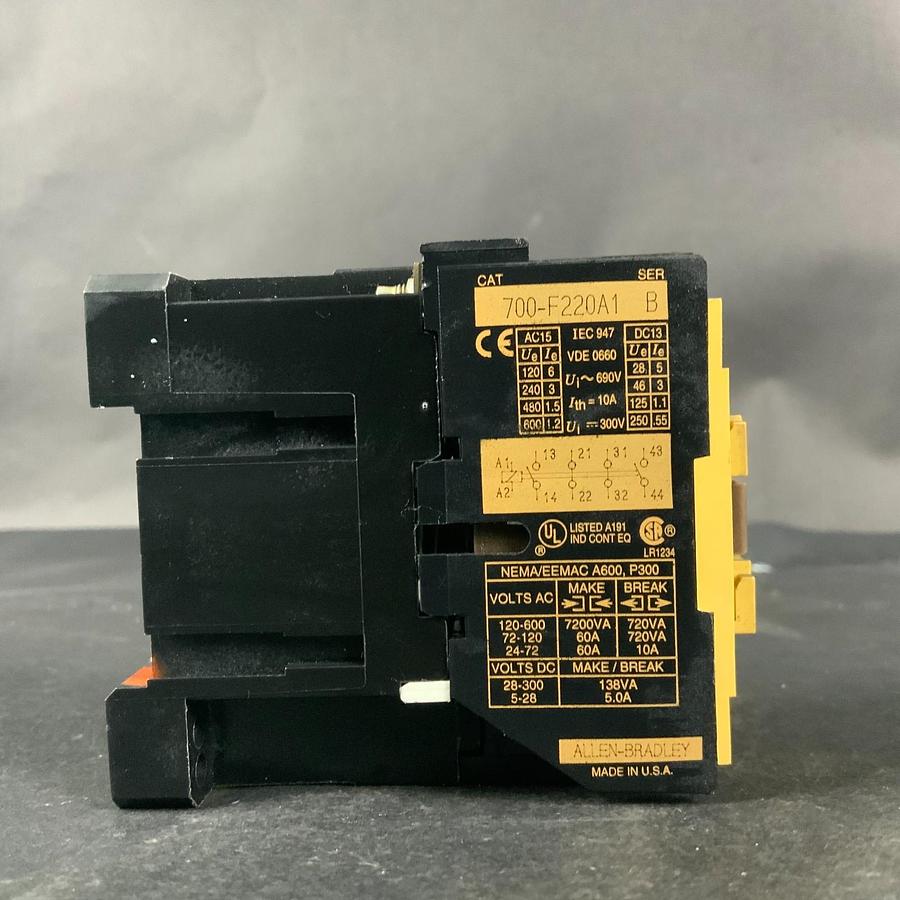 Used ALLEN BRADLEY 700-F220A1 SER B CONTROL RELAY ($40 OBO)