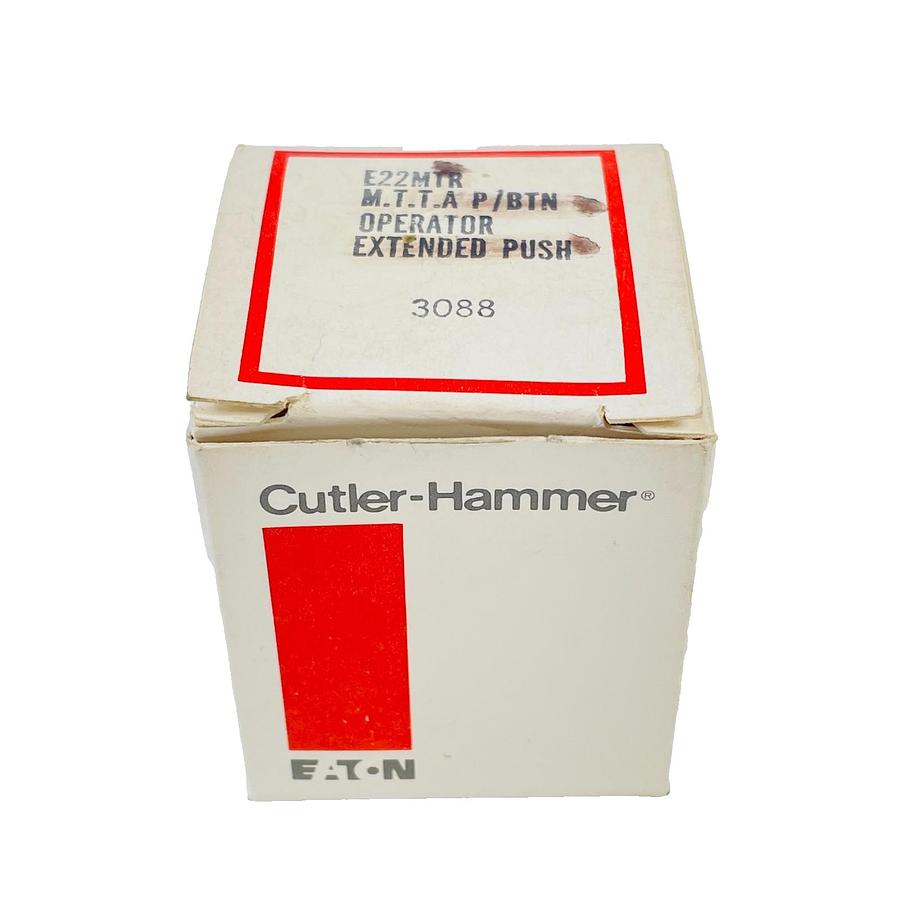 Used CUTLER HAMMER E22LR PUSHBUTTON RED ILLUMINATED NEW OPEN BOX FULLY FUNCTIONAL