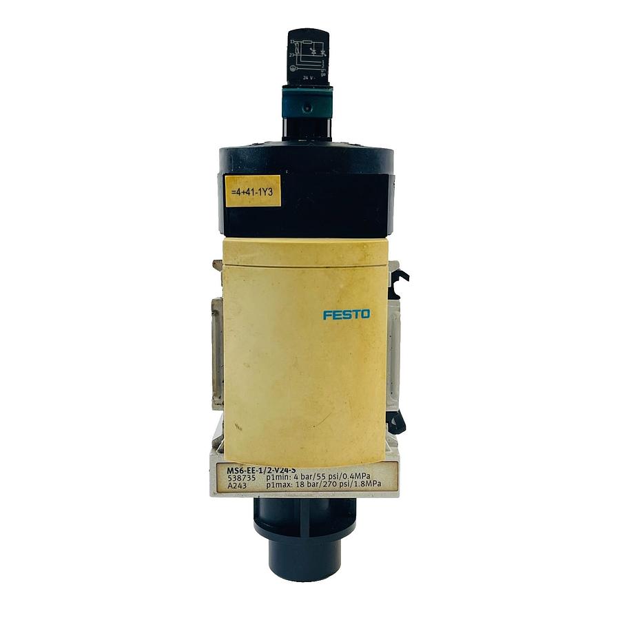 Used FESTO MS6-EE-1/2-V24-S 538735 PNEUMATIC SOLENOID VALVE 24VDC
