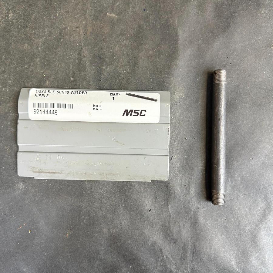 Used MSC 1/8” NIPPLE WELDED